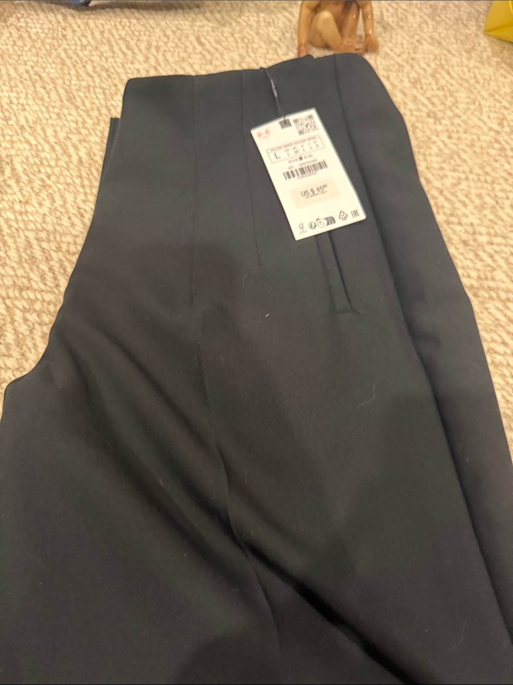 Zara Black Straight-Leg Women's Pants